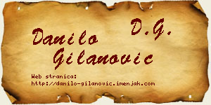 Danilo Gilanović vizit kartica